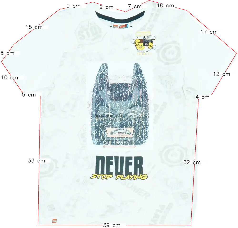 Fehér Lego Póló EU 140 / UK 10 év / US 10 év/L