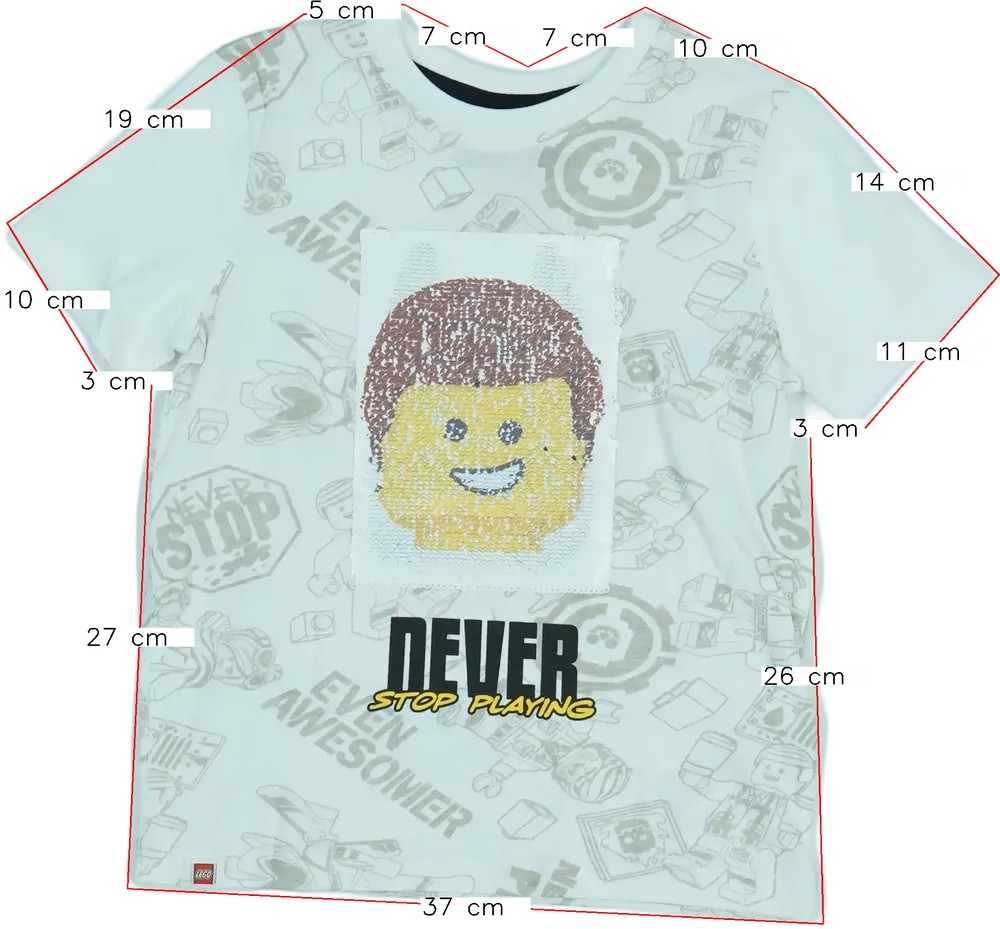 Fehér Lego Póló EU 116 / UK 6 év / US 6 év/S