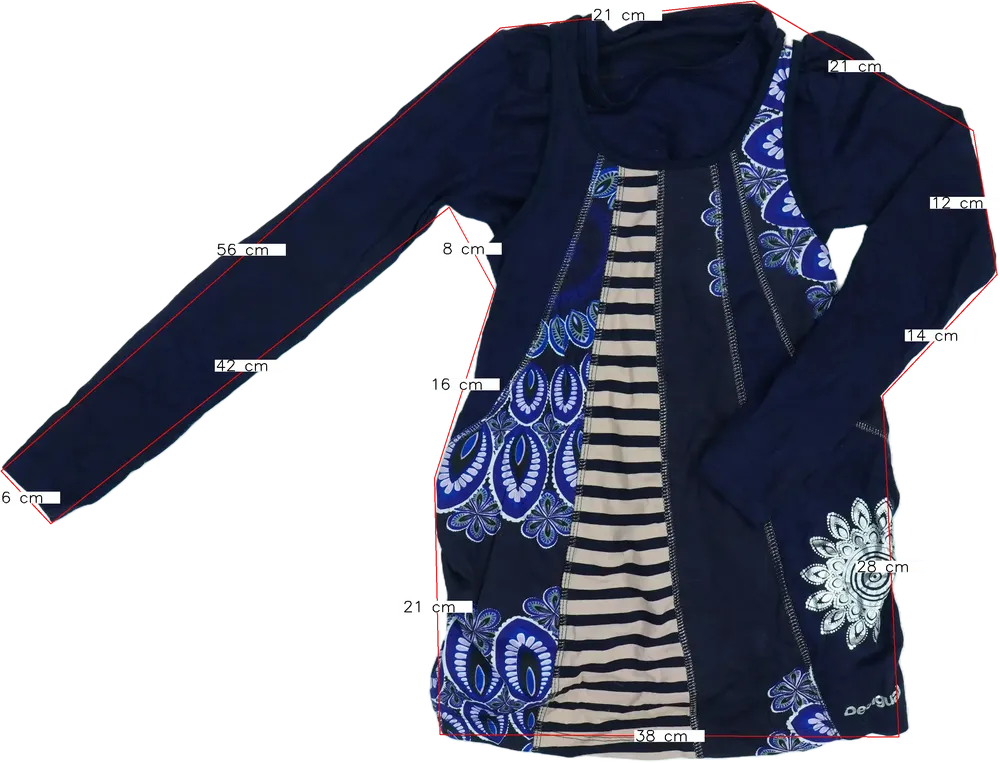 Kék Desigual 2 részes szett - Lányka ruha EU 152 / UK 12 év / US 12 év/L