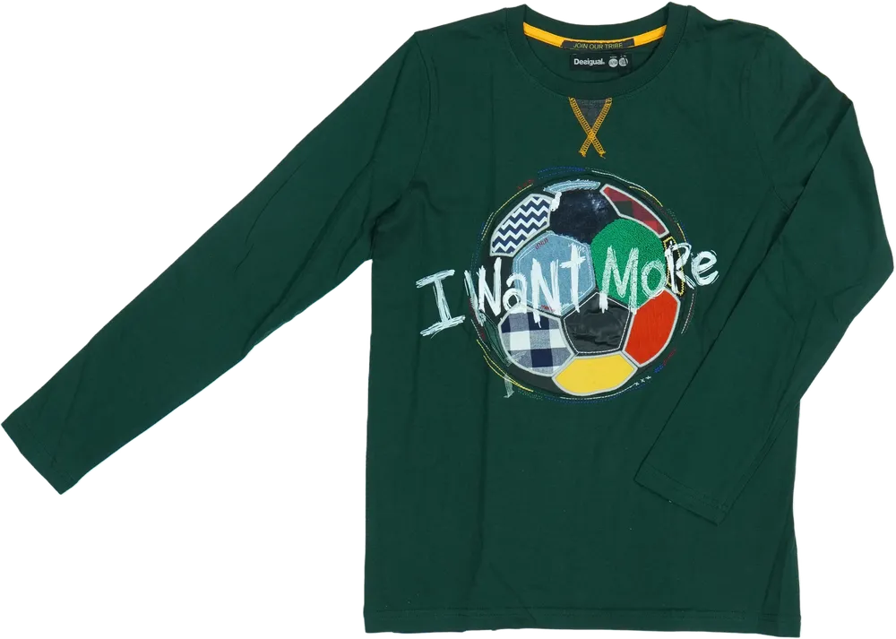 Zöld Desigual Hosszú ujjú felső EU 152 / UK 12 év / US 12 év/L