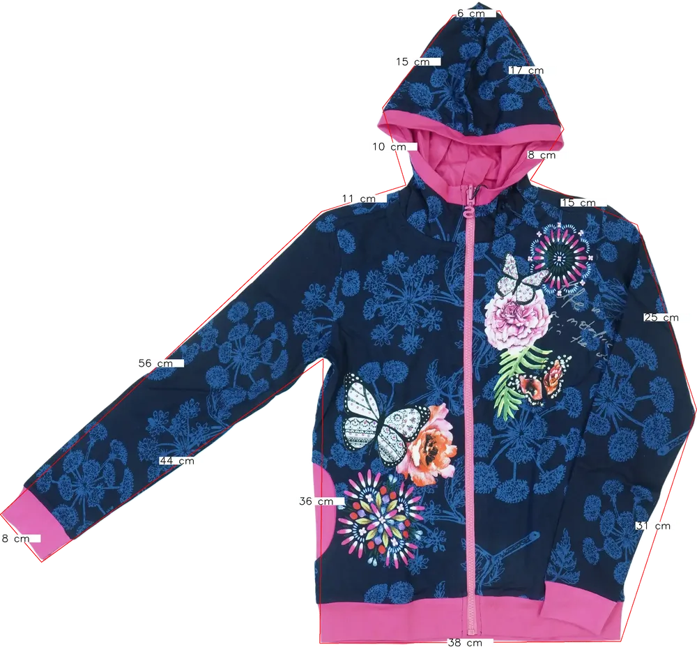 Kék Desigual Kapucnis pulóver EU 152 / UK 12 év / US 12 év/L