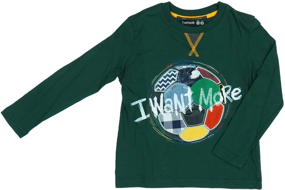 Zöld Desigual Hosszú ujjú felső EU 104 / UK 4 év / US 4T/XS