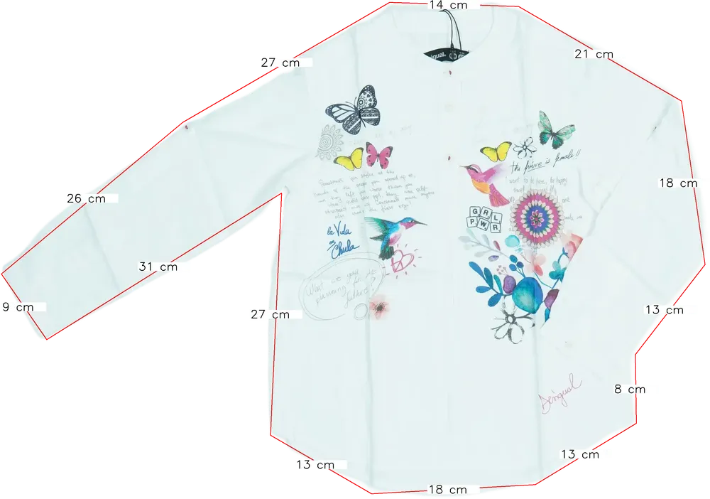 Fehér Desigual Blúz EU 116 / UK 6 év / US 6 év/S