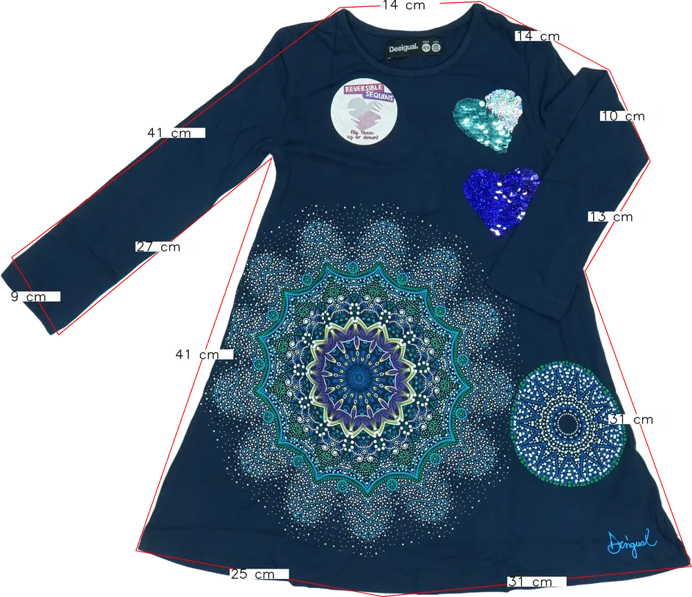 Kék Desigual Ruha EU 104 / UK 4 év / US 4T/XS