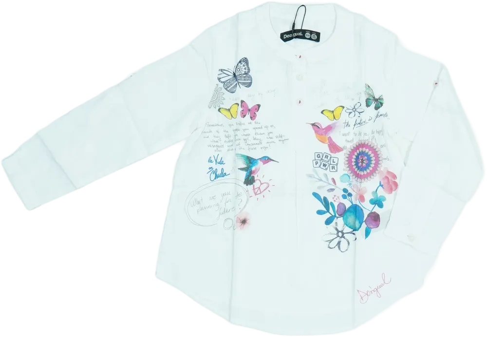 Fehér Desigual Blúz EU 104 / UK 4 év / US 4T/XS