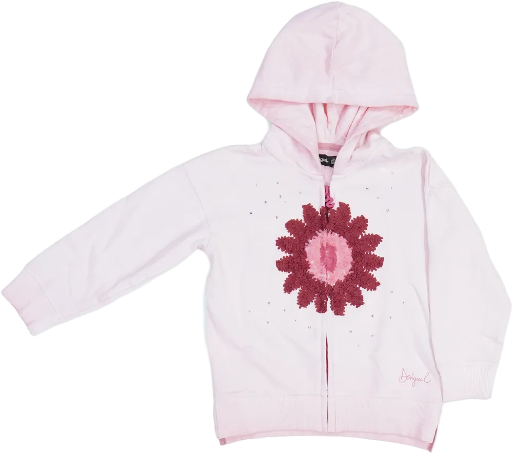 Rózsaszín Desigual Kapucnis pulóver EU 116 / UK 6 év / US 6 év/S