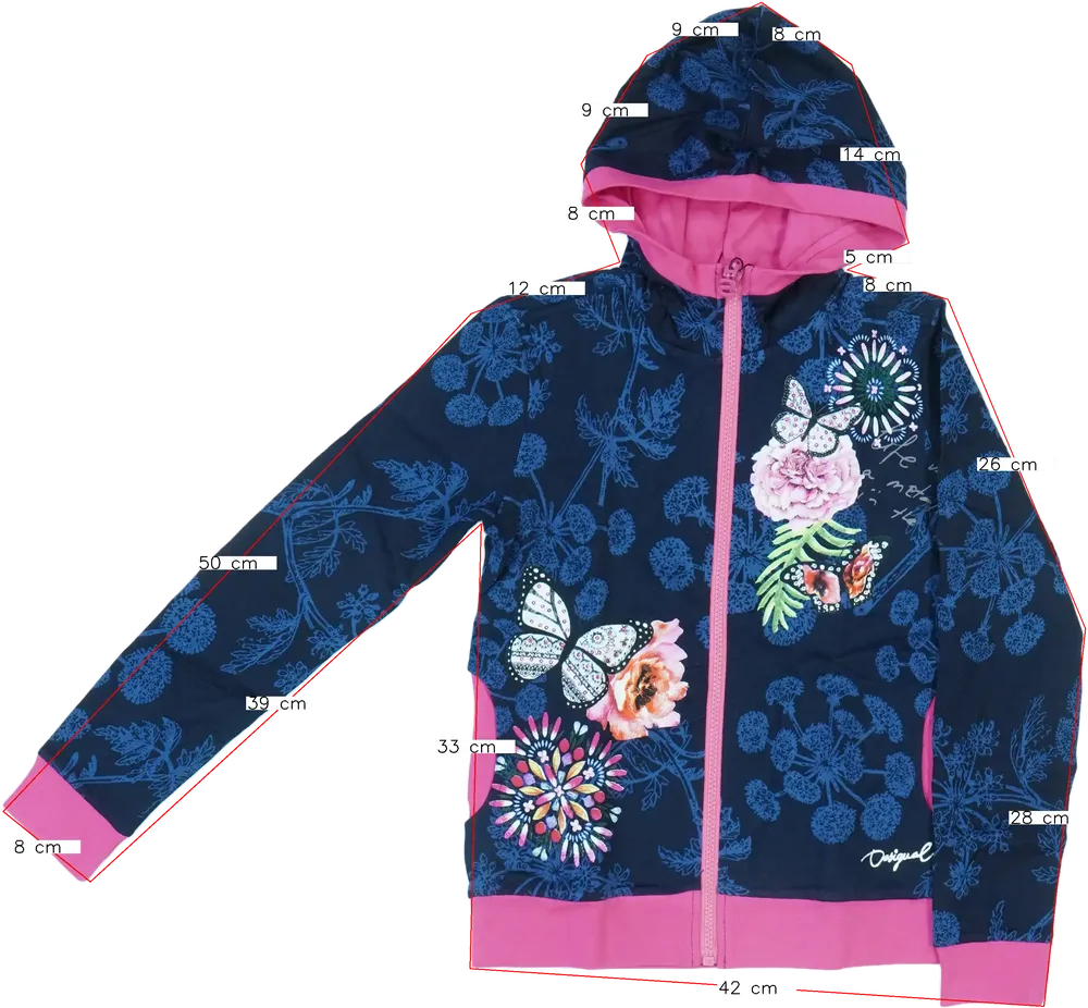 Kék Desigual Kapucnis pulóver EU 140 / UK 10 év / US 10 év/L