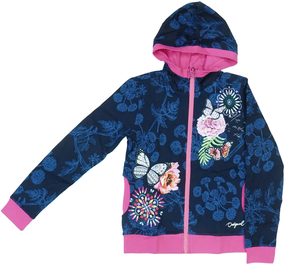 Kék Desigual Kapucnis pulóver EU 140 / UK 10 év / US 10 év/L