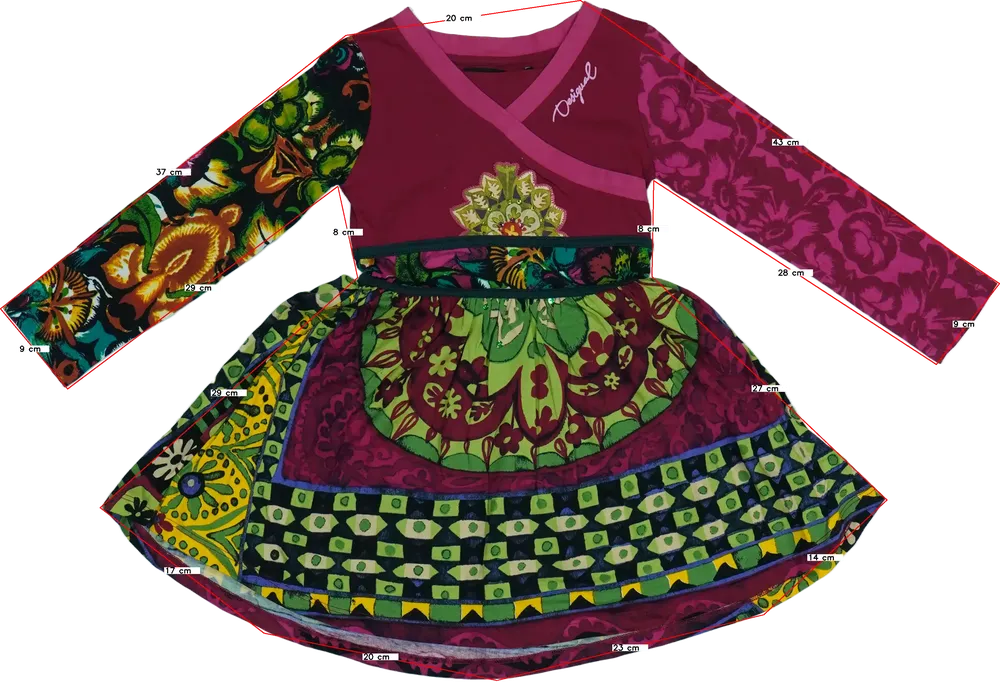 Rózsaszín Desigual Ruha EU 104 / UK 4 év / US 4T/XS