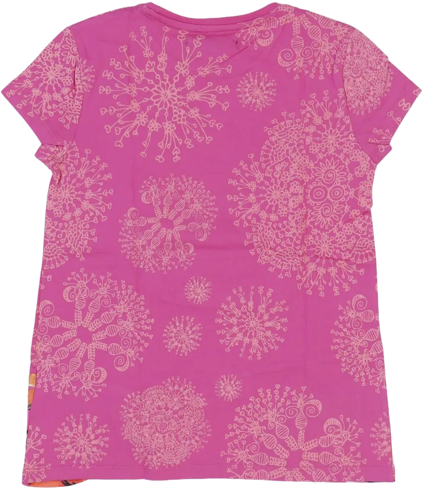 Rózsaszín Desigual Póló EU 140 / UK 10 év / US 10 év/L