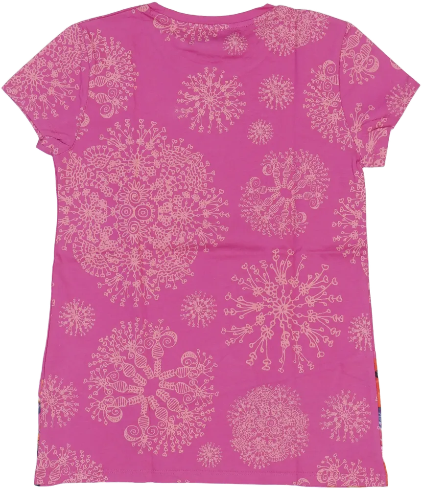 Rózsaszín Desigual Póló EU 152 / UK 12 év / US 12 év/L