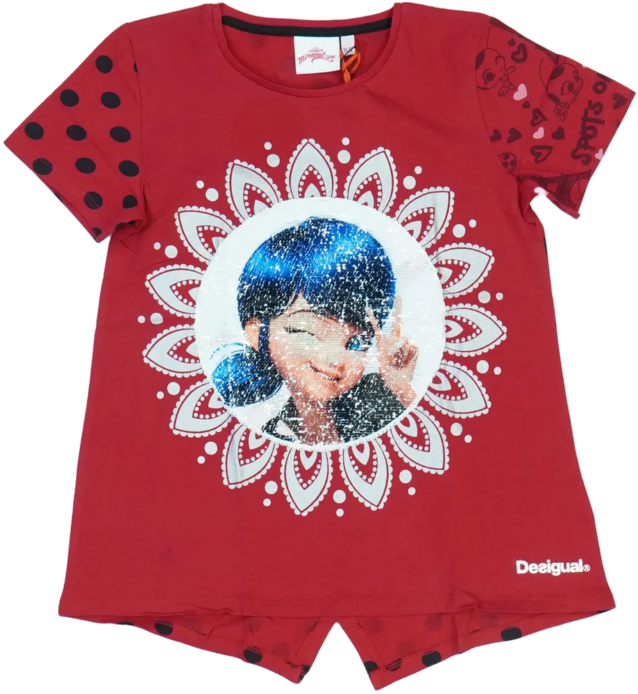 Piros Desigual Póló EU 152 / UK 12 év / US 12 év/L