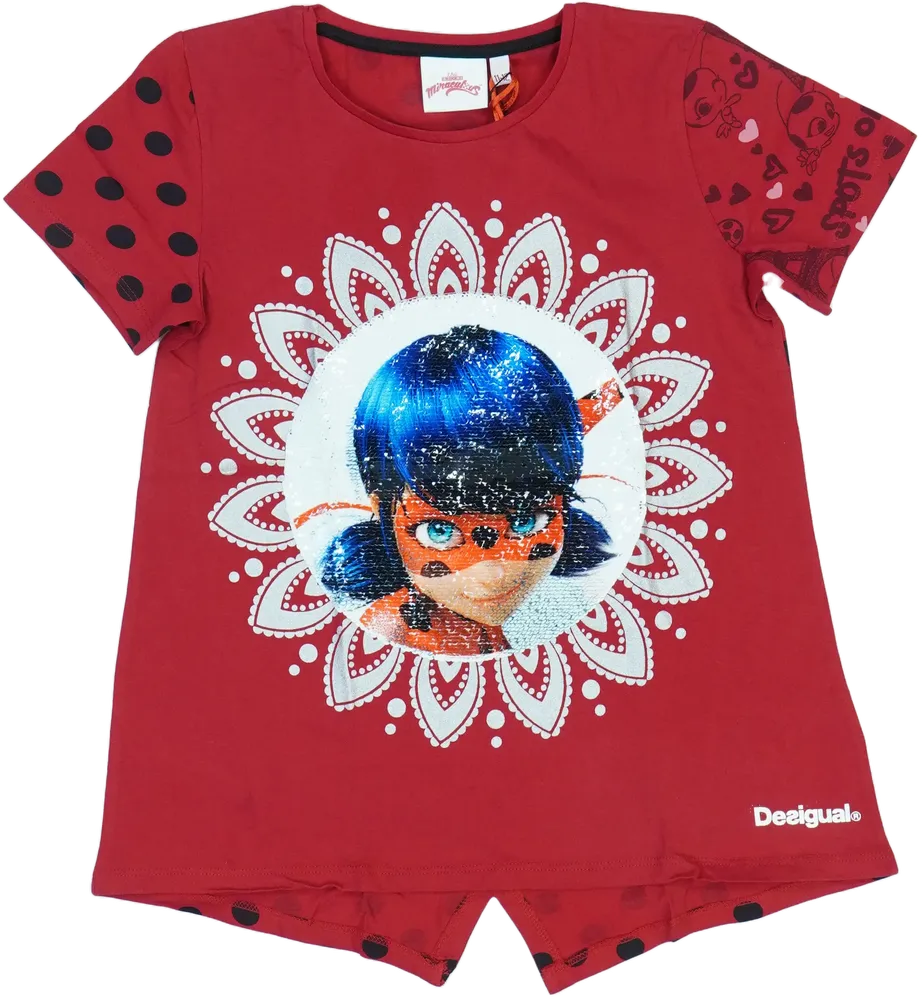 Piros Desigual Póló EU 152 / UK 12 év / US 12 év/L