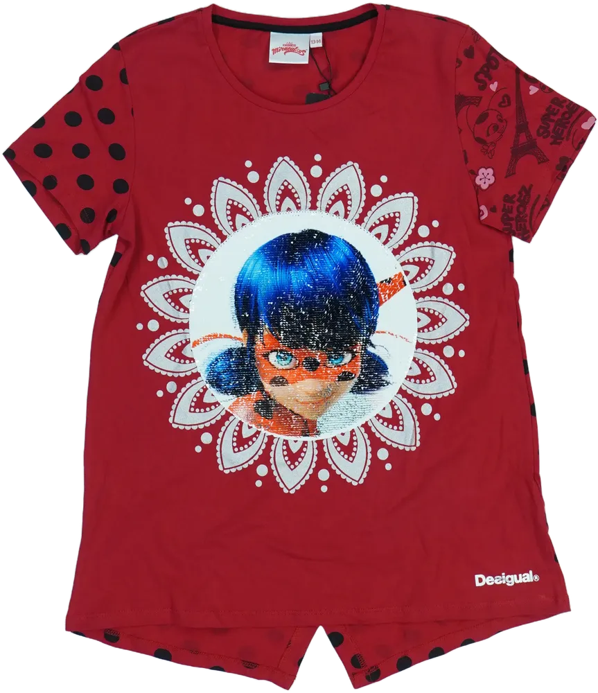 Piros Desigual Póló EU 164 / UK 14 év / US 14 év/XL