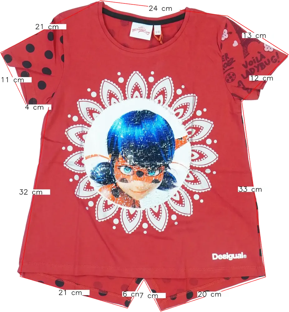 Piros Desigual Póló EU 140 / UK 10 év / US 10 év/L