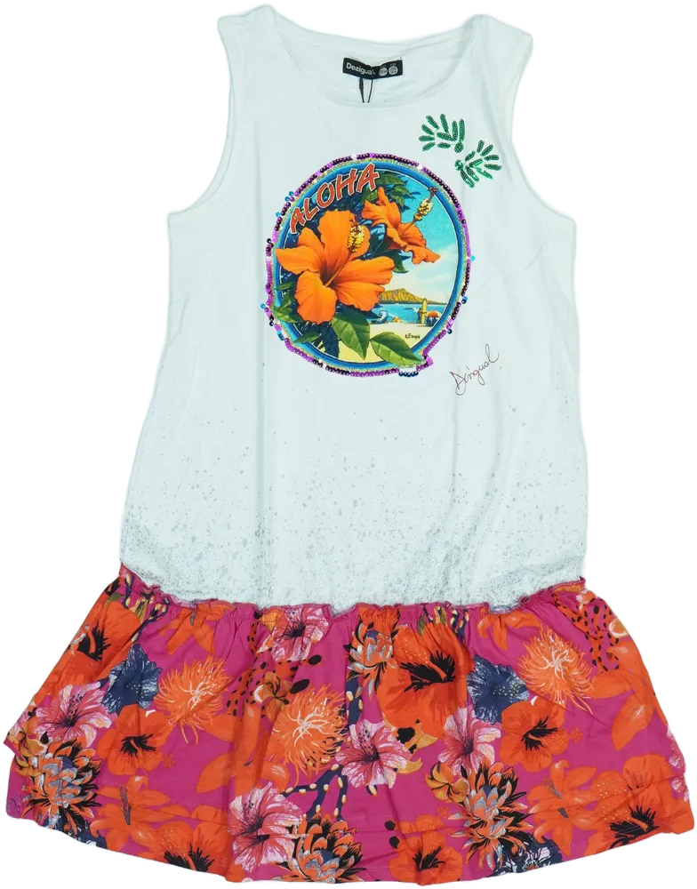Fehér Desigual Ruha EU 164 / UK 14 év / US 14 év/XL