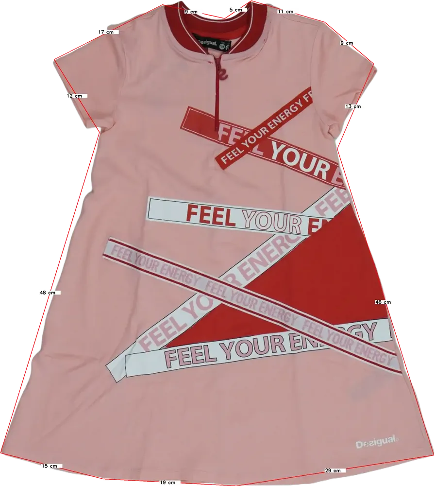 Rózsaszín Desigual Ruha EU 128 / UK 8 év / US 8 év/M