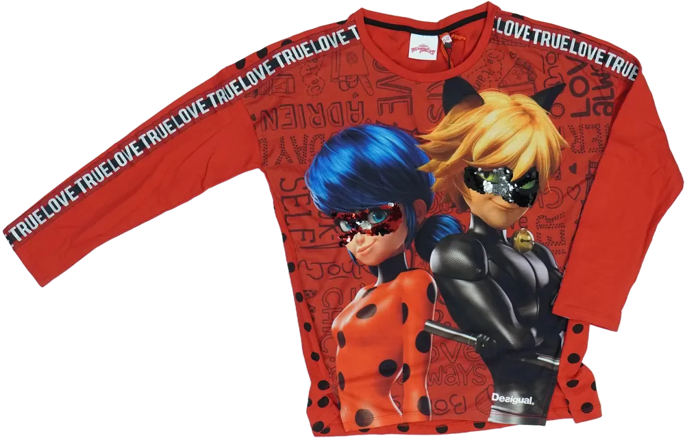 Piros Desigual Hosszú ujjú felső EU 152 / UK 12 év / US 12 év/L