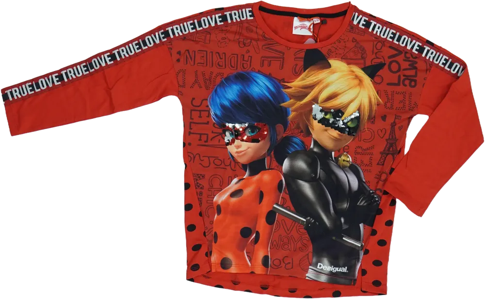 Piros Desigual Hosszú ujjú felső EU 140 / UK 10 év / US 10 év/L