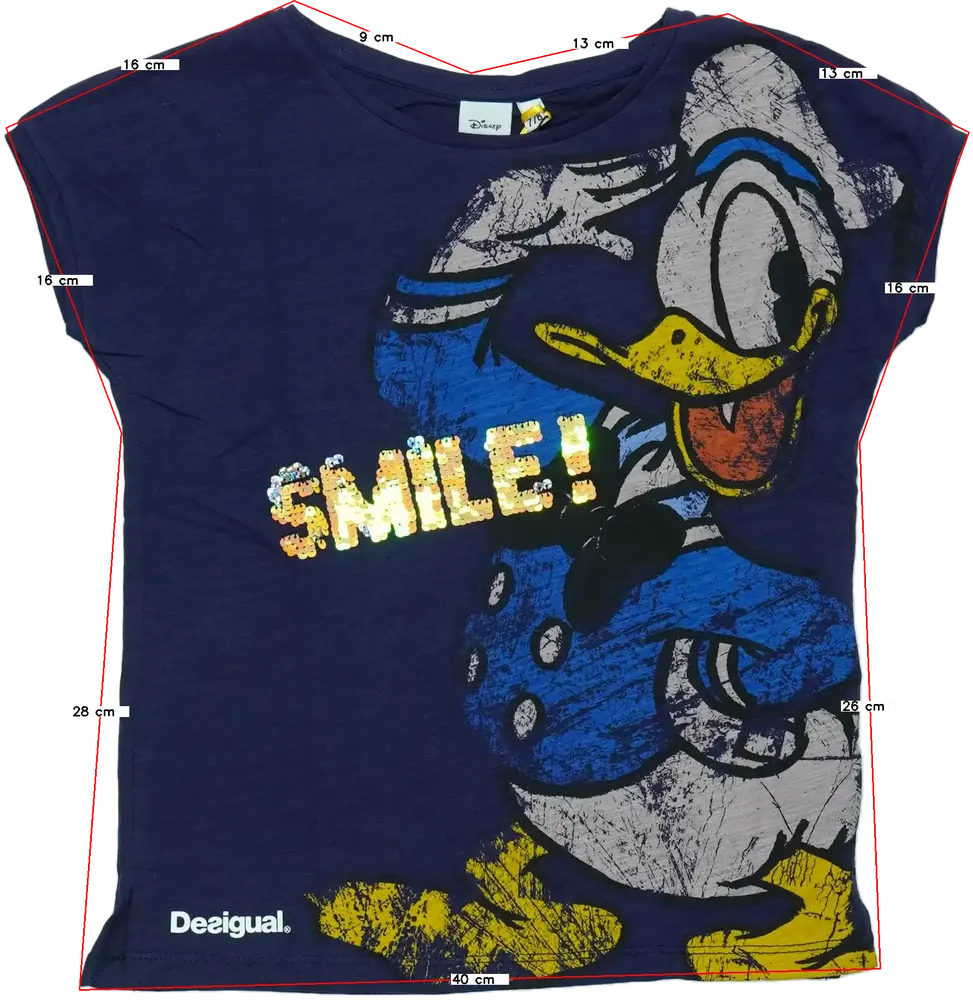 Kék Desigual Póló EU 128 / UK 8 év / US 8 év/M