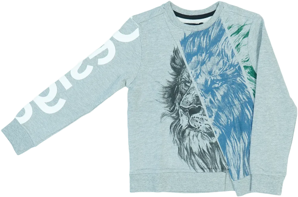 Szürke Desigual Pulóver EU 116 / UK 6 év / US 6 év/S