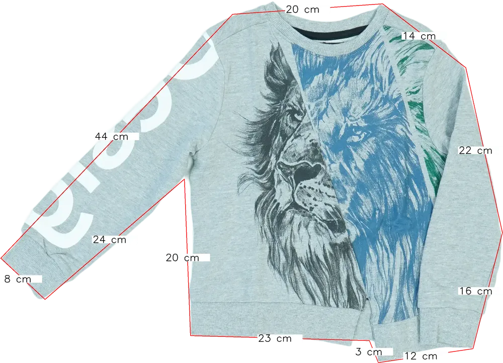 Szürke Desigual Pulóver EU 104 / UK 4 év / US 4T/XS