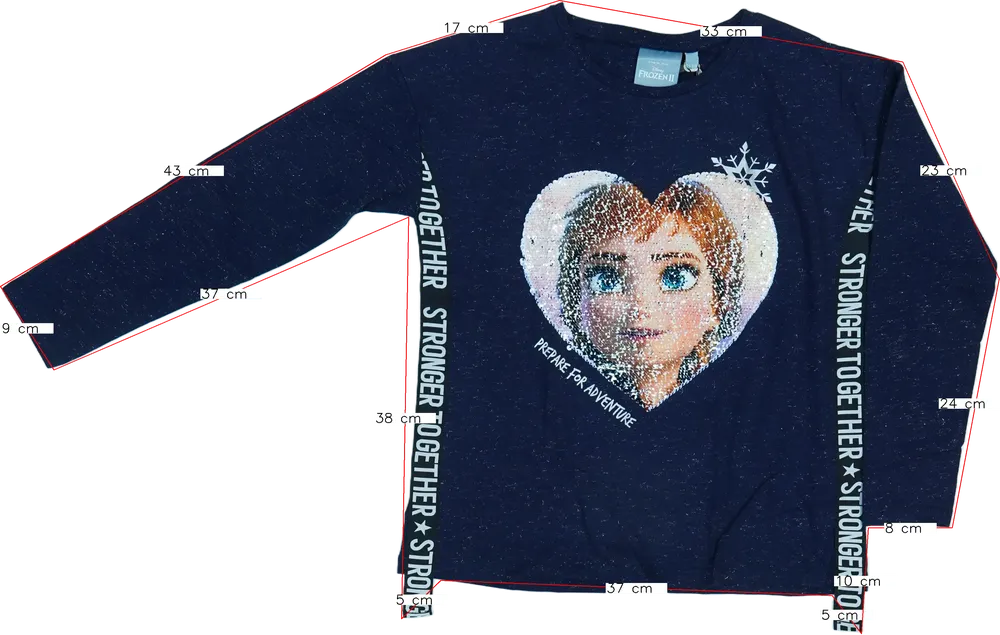 Kék Desigual Hosszú ujjú felső EU 152 / UK 12 év / US 12 év/L