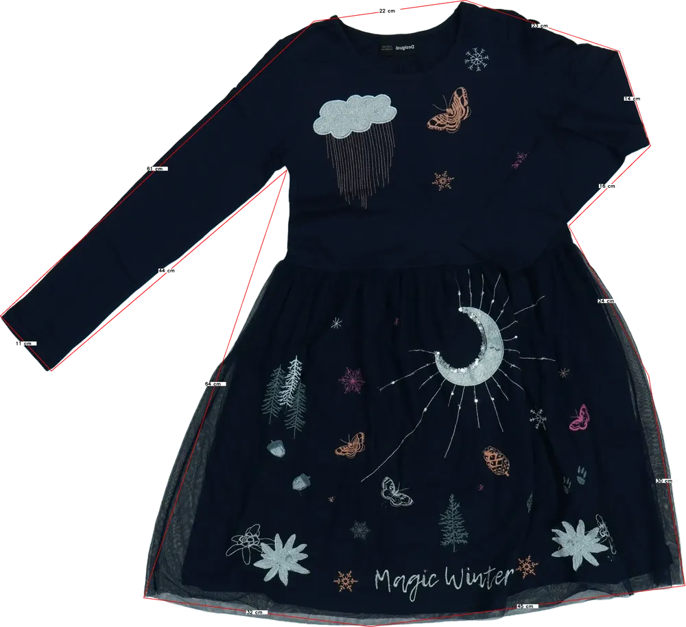Kék Desigual Ruha EU 164 / UK 14 év / US 14 év/XL