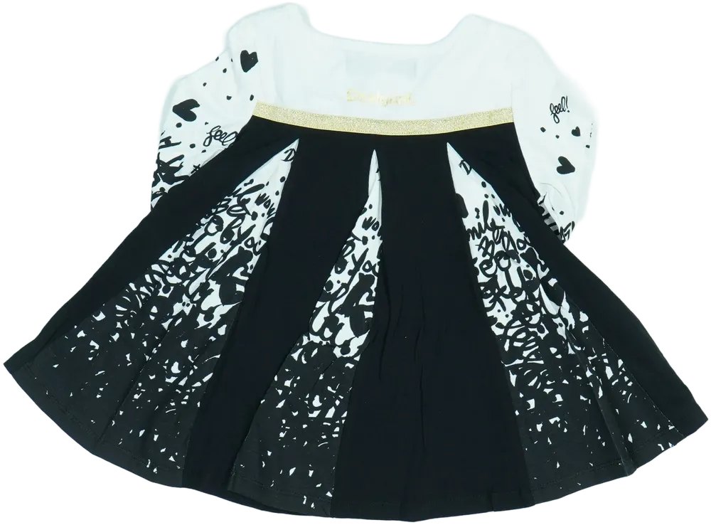 Fekete Desigual Hosszú ujjú felső EU 116 / UK 6 év / US 6 év/S