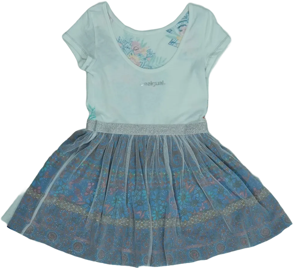 Fehér Desigual Ruha EU 128 / UK 8 év / US 8 év/M
