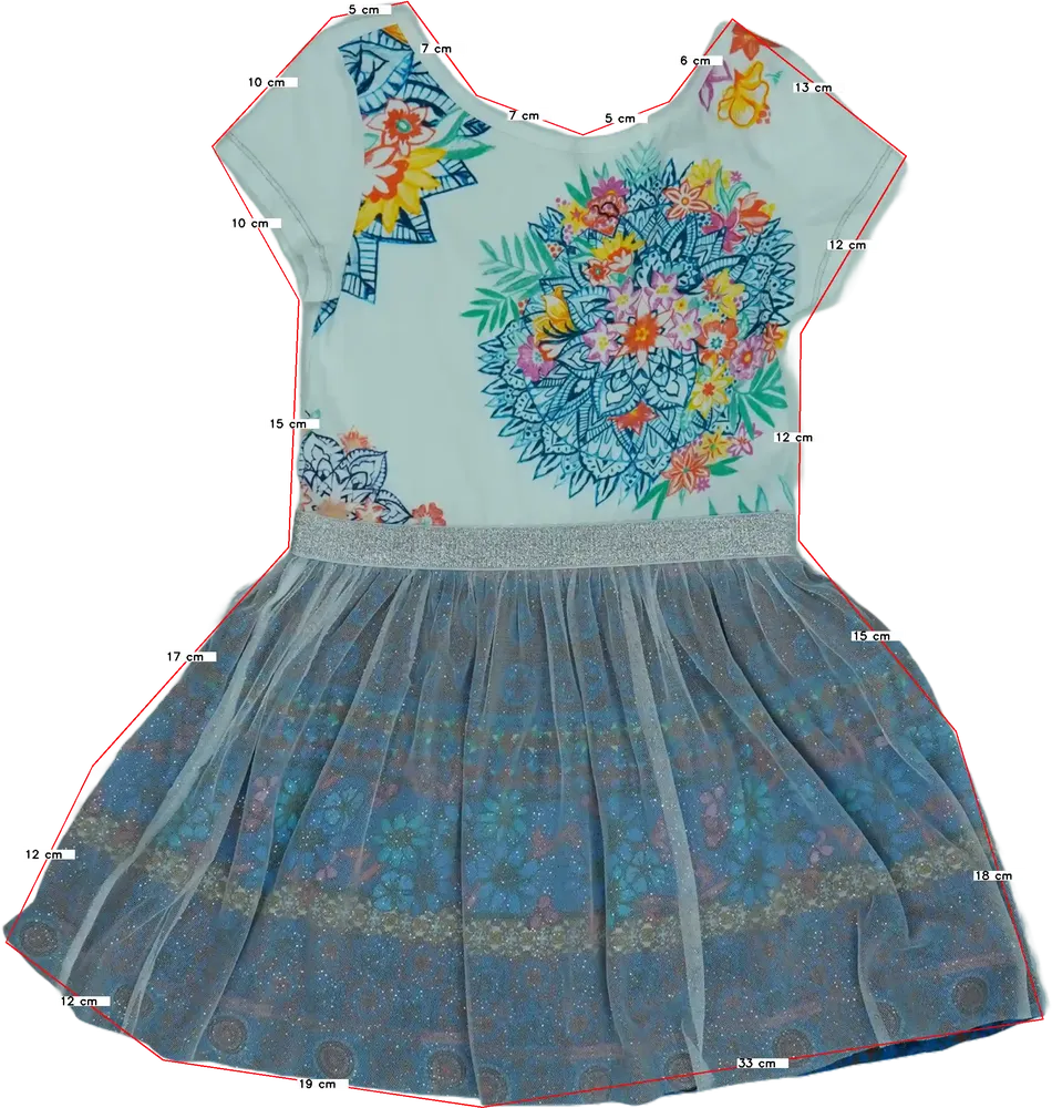 Fehér Desigual Ruha EU 128 / UK 8 év / US 8 év/M