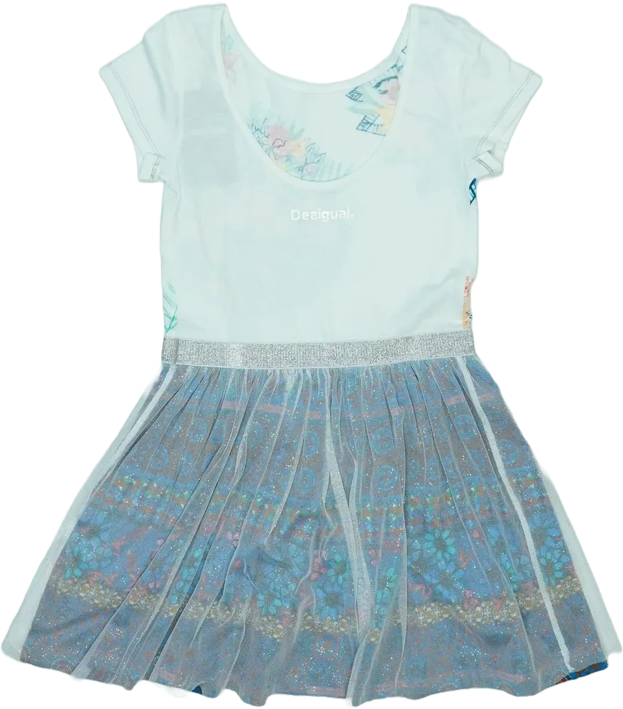 Fehér Desigual Ruha EU 140 / UK 10 év / US 10 év/L