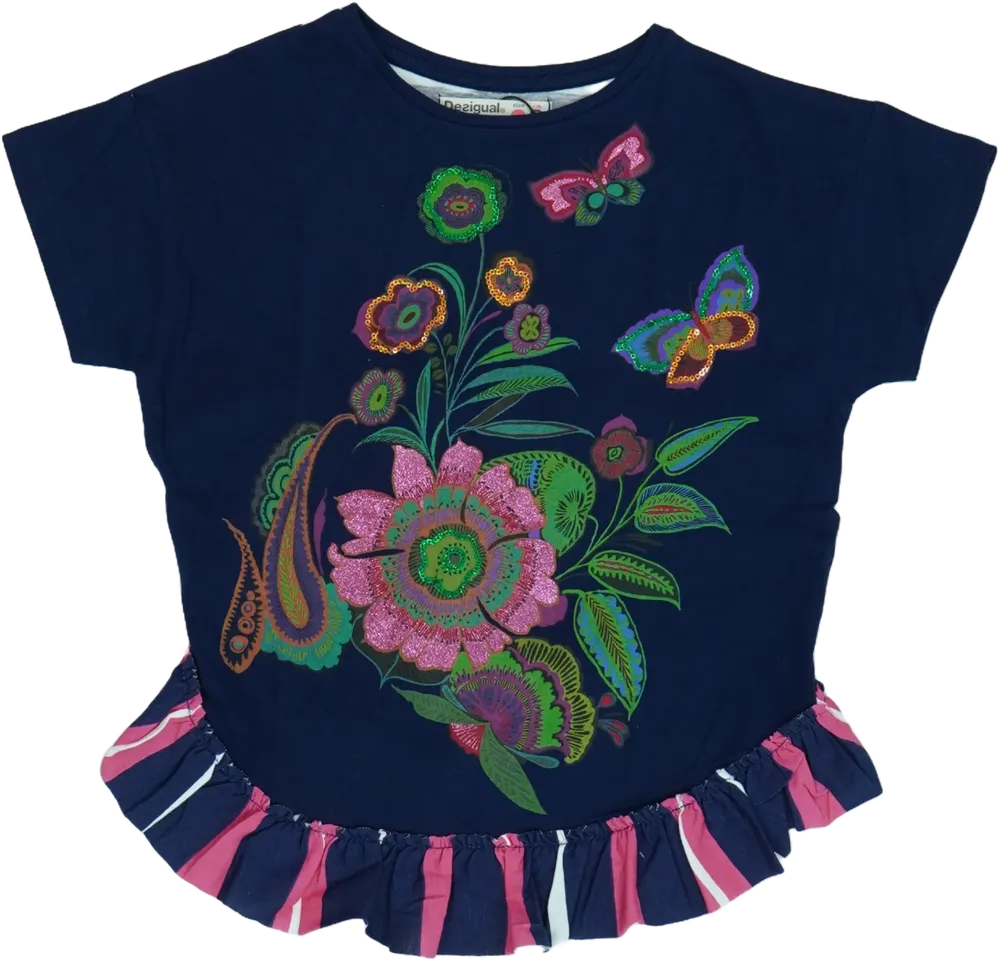 Kék Desigual Póló EU 128 / UK 8 év / US 8 év/M