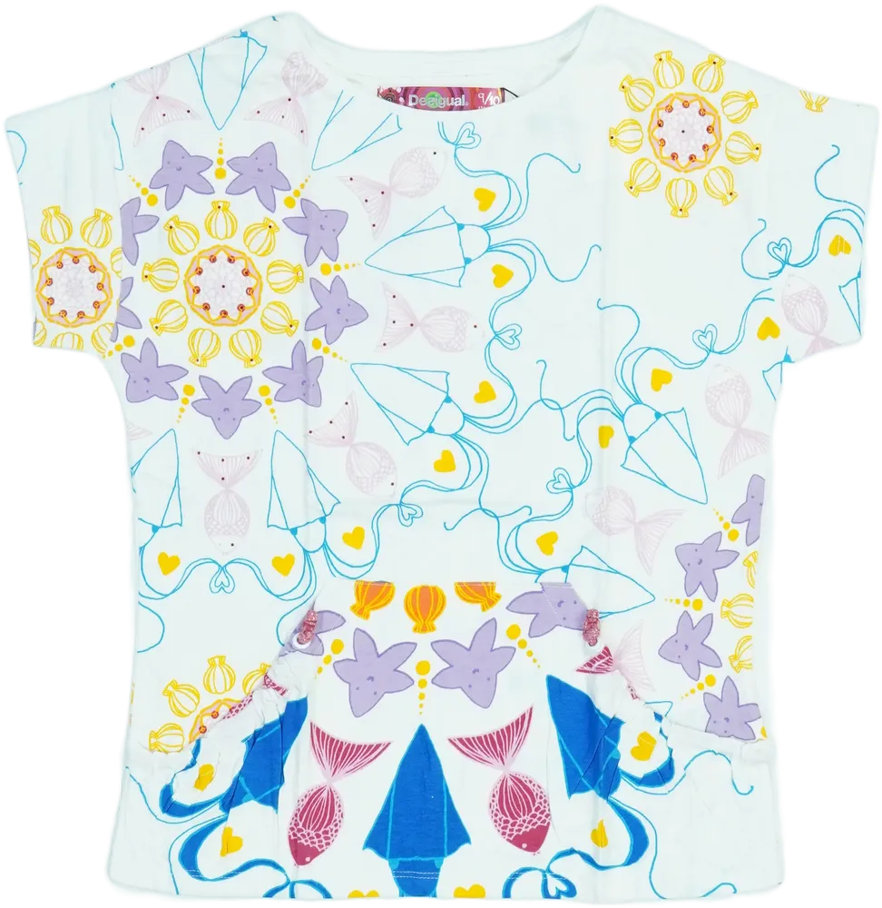 Fehér Desigual Póló EU 140 / UK 10 év / US 10 év/L