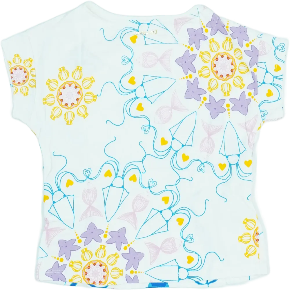 Fehér Desigual Póló EU 116 / UK 6 év / US 6 év/S