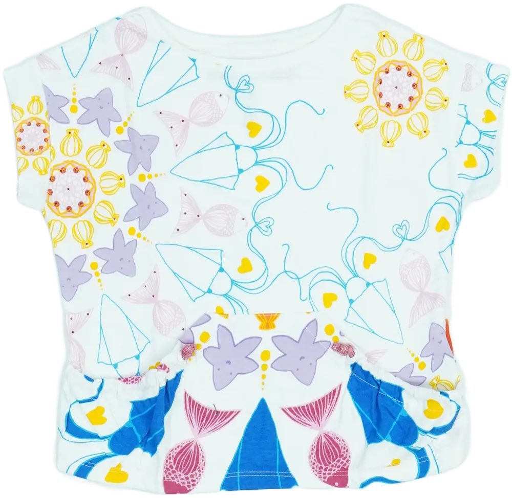 Fehér Desigual Póló EU 104 / UK 4 év / US 4T/XS