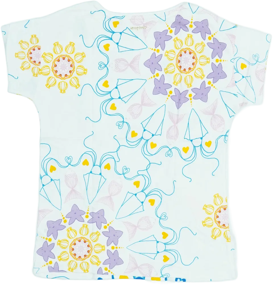 Fehér Desigual Póló EU 152 / UK 12 év / US 12 év/L