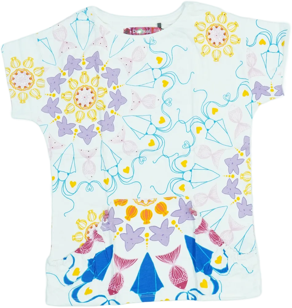 Fehér Desigual Póló EU 152 / UK 12 év / US 12 év/L