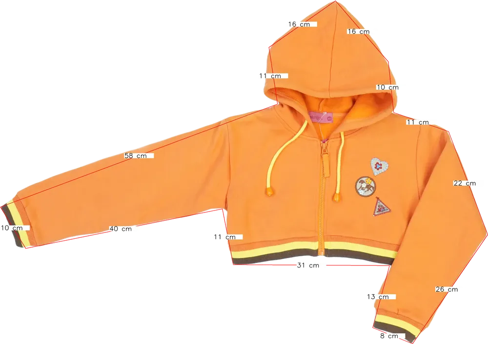 Yellow (Orange) AKR Girls Hoodie EU 140 / UK 10 years / US 10 years/L