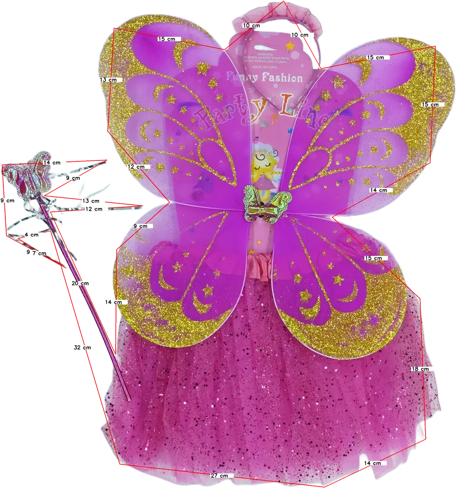 Rózsaszín Funny Fashion Jelmez EU 104 / UK 4 év / US 4T/XS