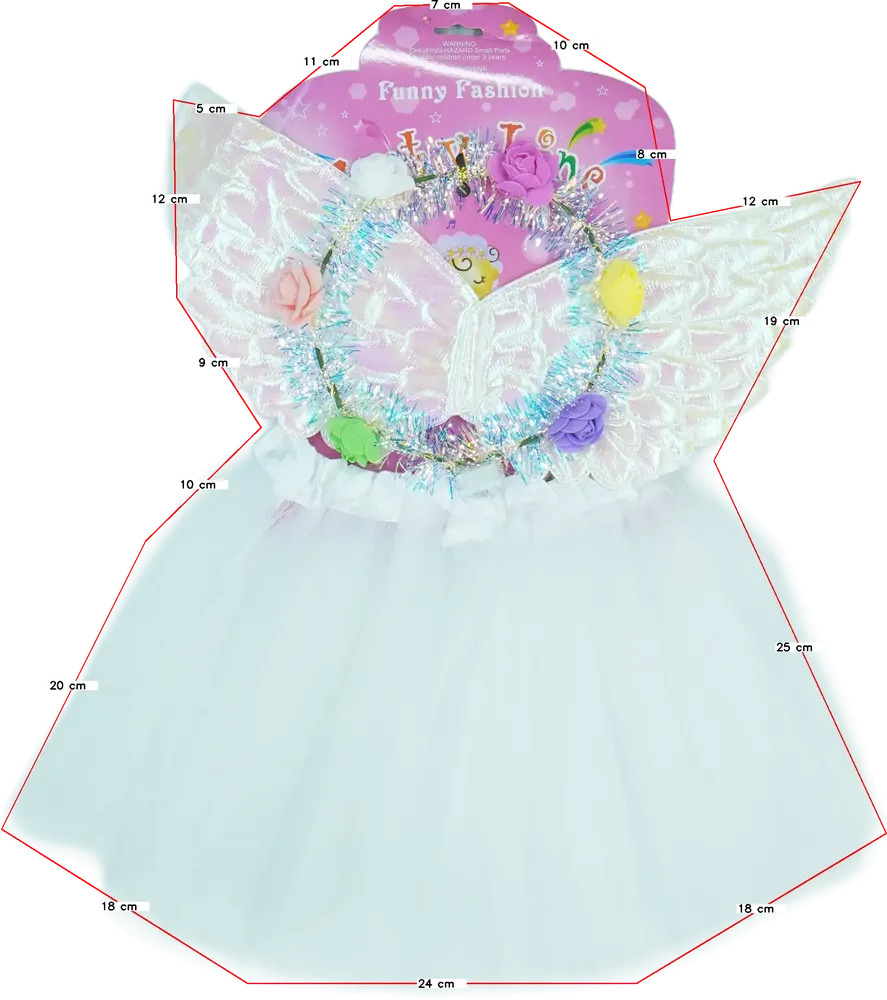 Fehér Funny Fashion Jelmez EU 104 / UK 4 év / US 4T/XS