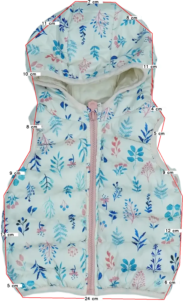 Fehér De Facto Mellény EU 80 / UK 9-12 hónap / US 12 hónap