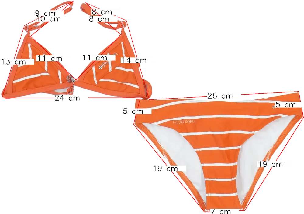 Piros Brunotti Bikini EU 140 / UK 10 év / US 10 év/L