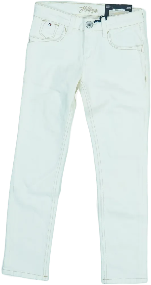 Fehér Tommy Hilfiger Hosszúnadrág EU 128 / UK 8 év / US 8 év/M