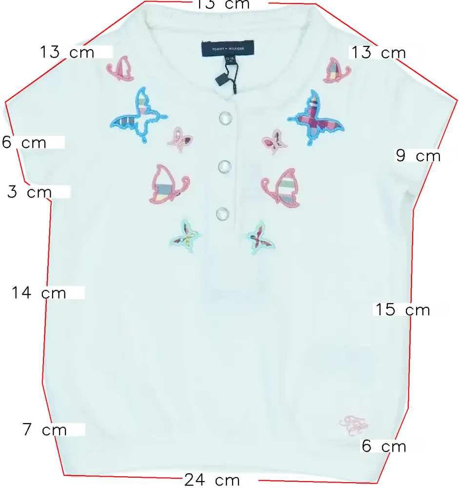 Fehér Tommy Hilfiger Póló EU 86 / UK 12-18 hónap / US 18 hónap