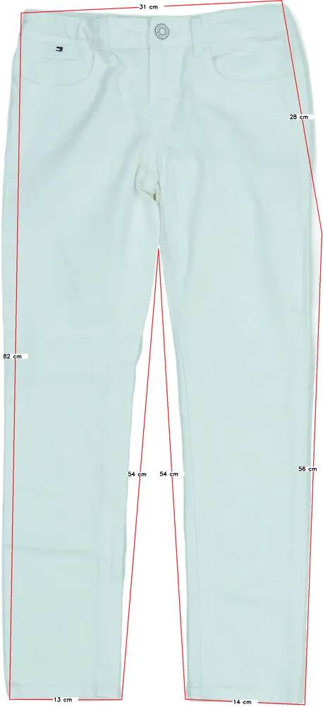 Fehér Tommy Hilfiger Farmernadrág EU 140 / UK 10 év / US 10 év/L