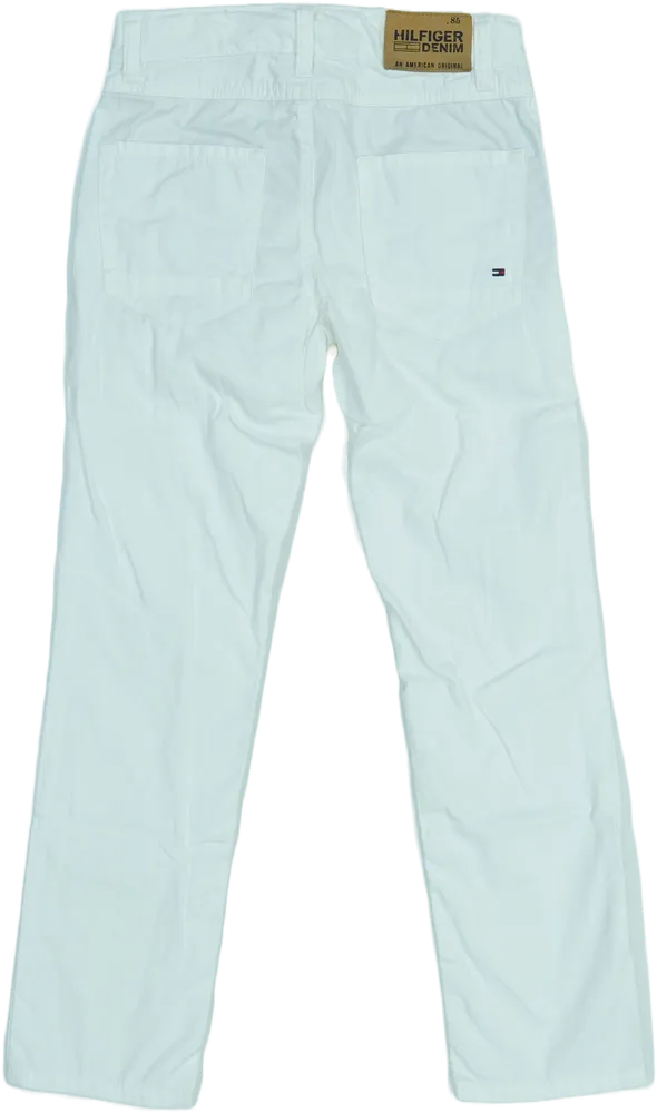 Fehér Tommy Hilfiger Hosszúnadrág EU 128 / UK 8 év / US 8 év/M