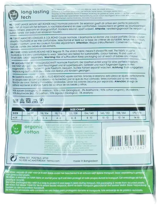 Fekete Hema Hosszú ujjú felső EU 116 / UK 6 év / US 6 év/S