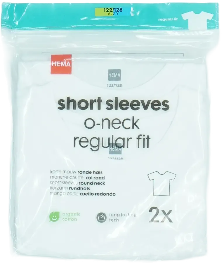 Fehér Hema Csomag - Pólók EU 128 / UK 8 év / US 8 év/M