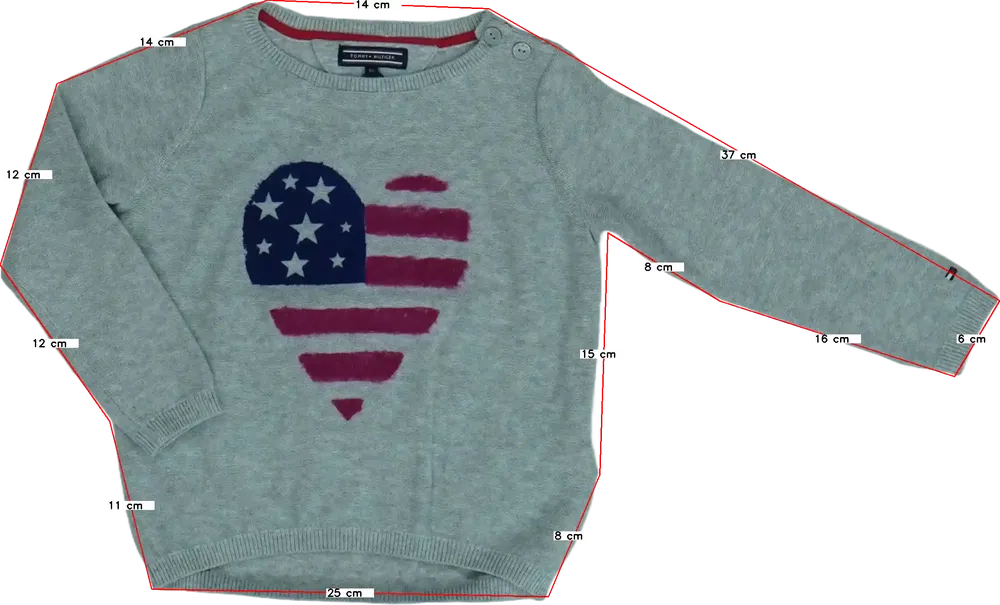 Szürke Tommy Hilfiger Kötött pulcsi EU 92 / UK 2 év / US 2T